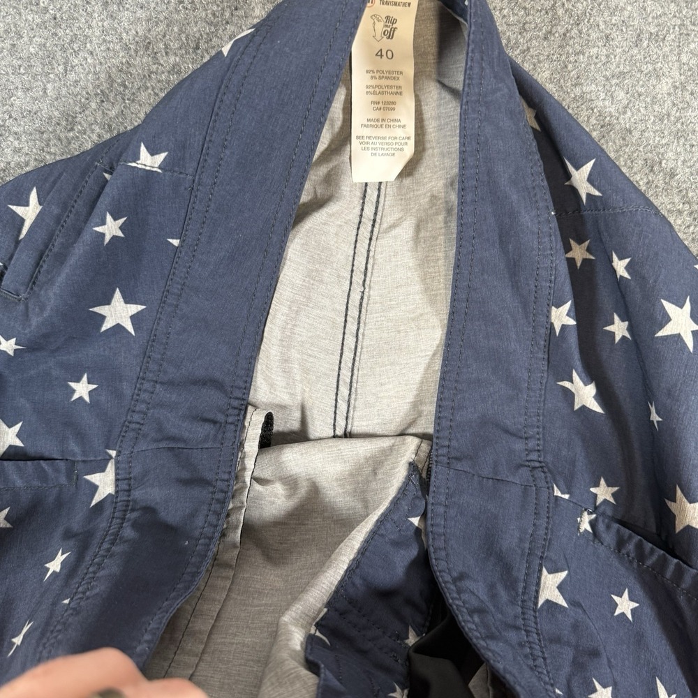 Travis Mathew Board‎ Shorts Mens 40 America Flag Beach Surf Swim Trunks Stretch - Picture 8 of 14